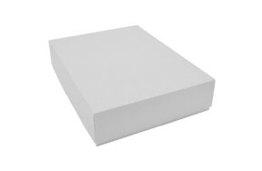 LARGE GIFT BOX WHITE 34,5x25,5x7,5cm SET/6Ο„ΞµΞΌ
